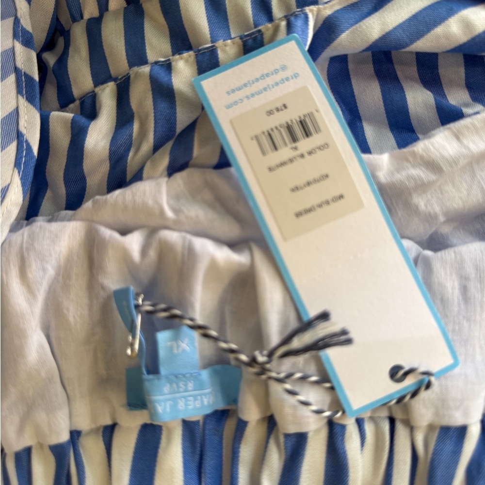 Draper James Blue and White Striped Midi Dress - Picture 7 of 7